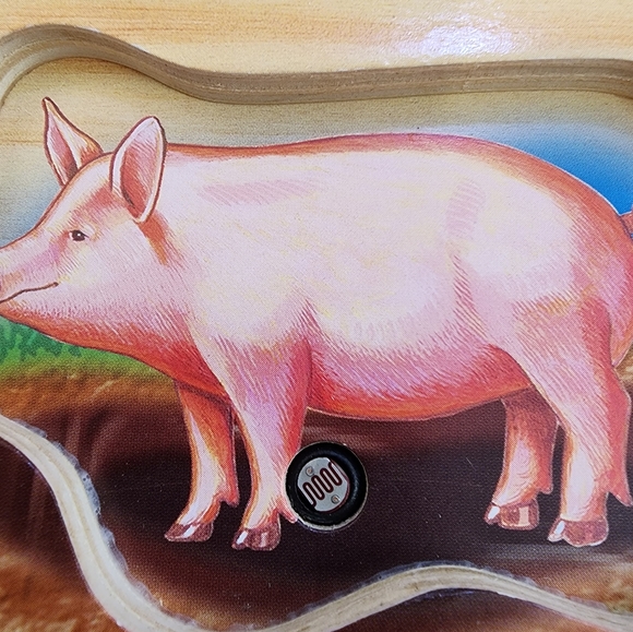 Melissa and Doug Farm Animals Peg Puzzle Sound Puzzle #268 Works - Picture 5 of 6